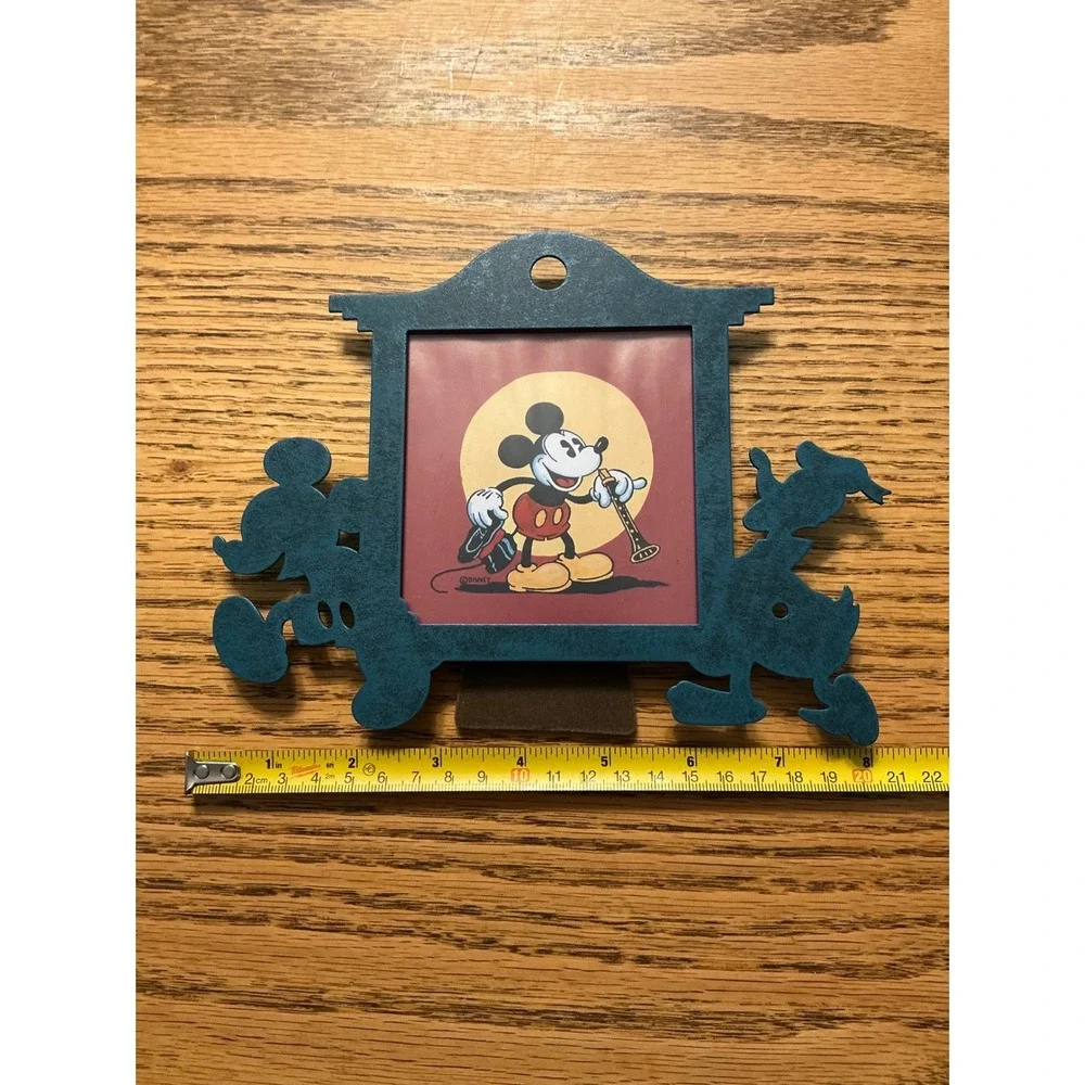 Vintage Mickey & Co Disney Picture Frame Mickey Mouse Donald Duck Silhouette Box